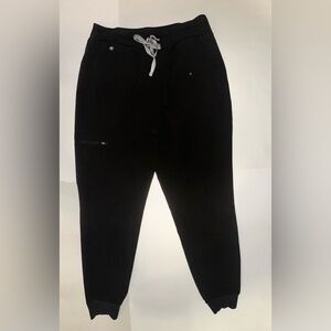 Figs Black Zamora Joggers with Drawstring. Size M.